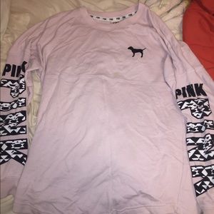 Light pink sweat shirt or thick long sleeve